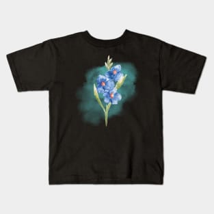 Gladioli Filipino flower Hand-painted Watercolor Kids T-Shirt
